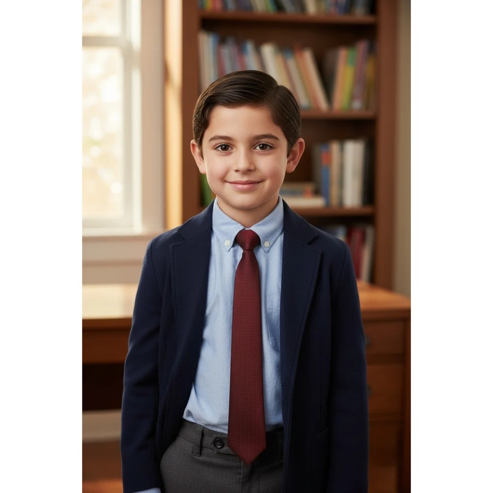 Big Boys' Clip On Tie, Red